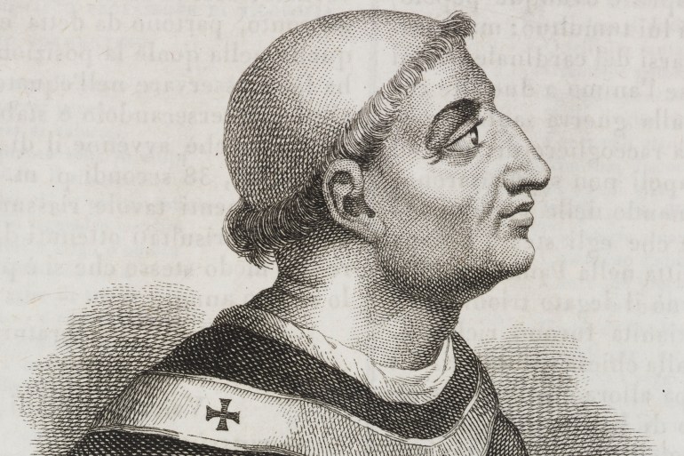 Portrait of Pope Sixtus IV (1414-1484), engraving from L