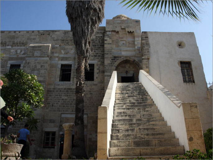قصر الباشا الذي المبني الأثري الوحيد الباقي في غزة وفي حجره اقيم المعرض