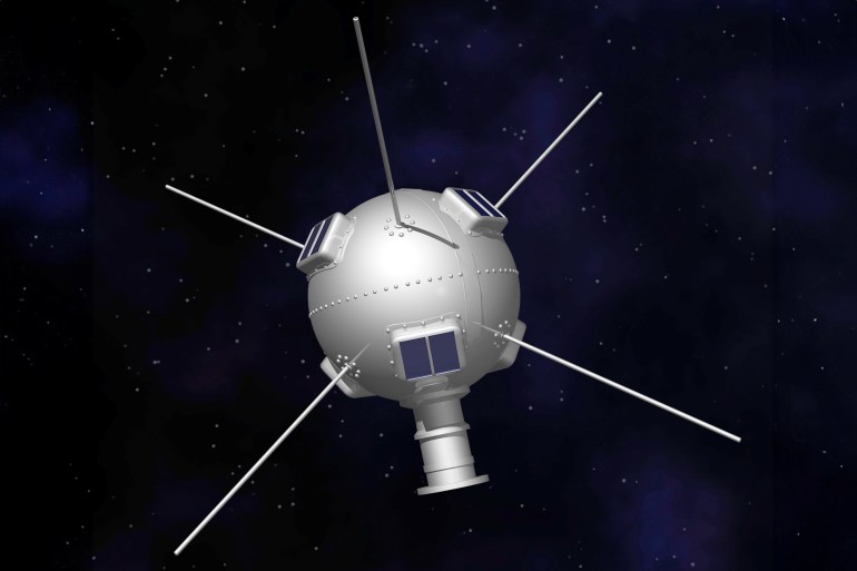 3D illustration of the Vanguard 2 satellite